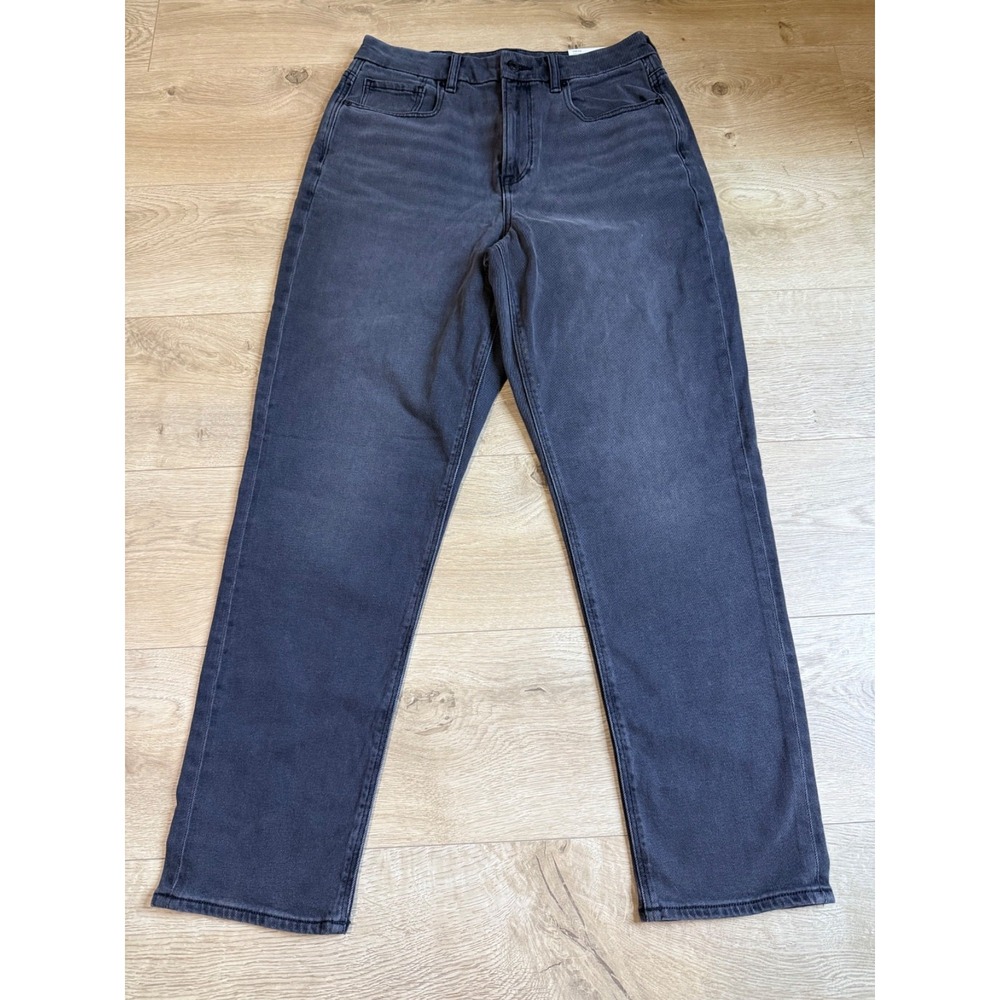 NWT Womens American Eagle curvy mom jean stretch black super high rise 12 31W